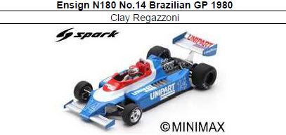 ◎予約品◎　Ensign N180 No.14 Brazilian GP 1980　Clay Regazzoni