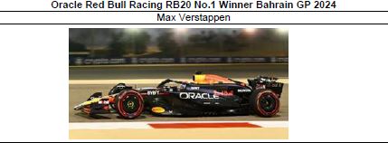 ◎予約品◎　Oracle Red Bull Racing RB20 No.1 Winner Bahrain GP 2024　Max Verstappen