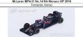 ◆1/18　McLaren MP4-31 No.14 5th Monaco GP 2016  Fernando Alonso