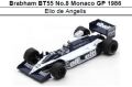 ◎予約品◎　1/18Brabham BT55 No.8 Monaco GP 1986　Elio de Angelis