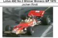 ◎予約品◎　1/18Lotus 49C No.3 Winner Monaco GP 1970　Jochen Rindt