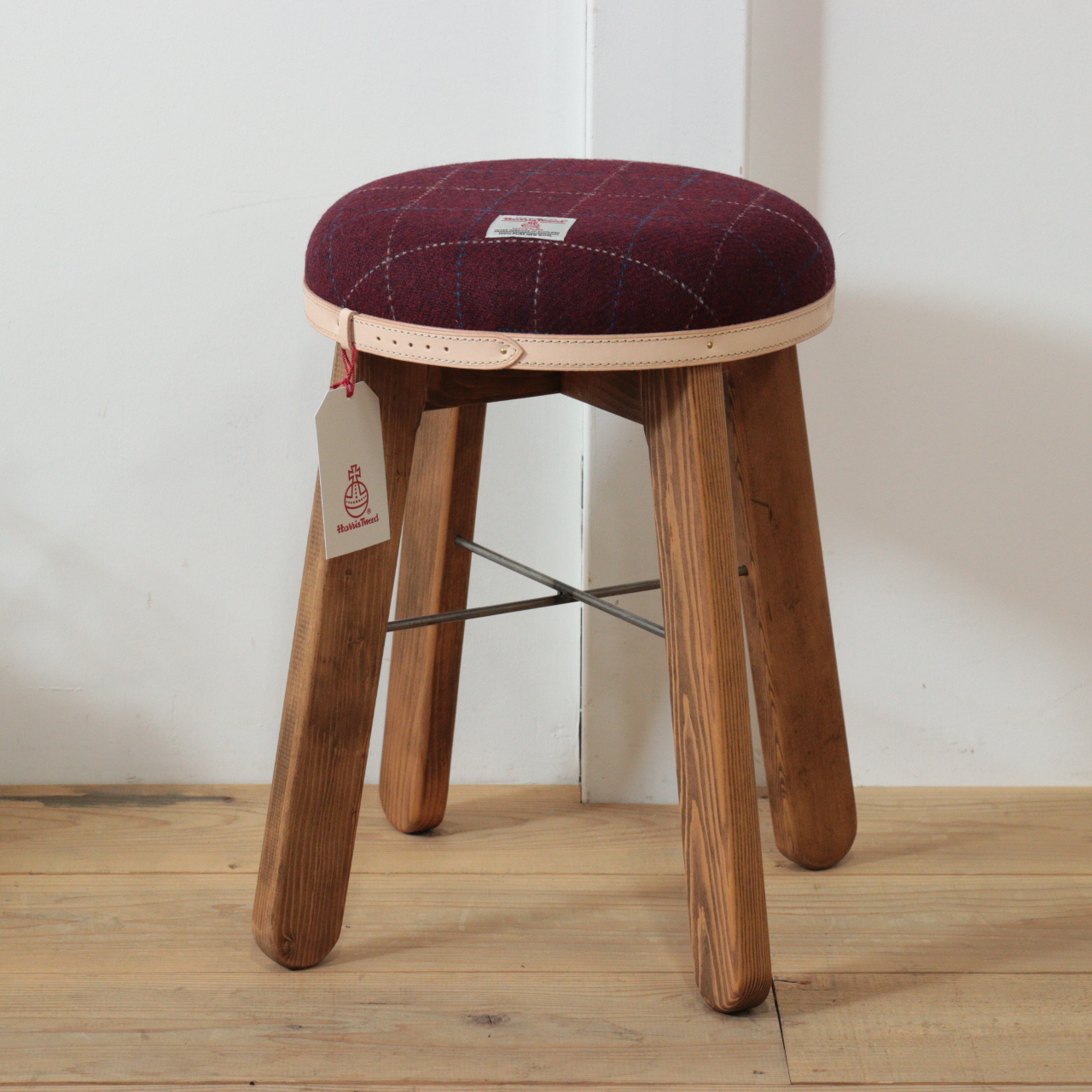 まぁるいハイスツール【ボルドー】