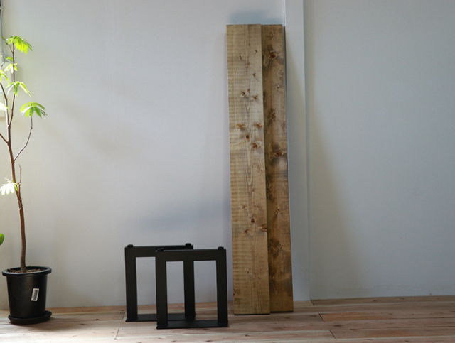 DIY用　Y字ベンチの脚 50四角タイプ DIYベンチ用 アイアン脚 2本組セット 椅子