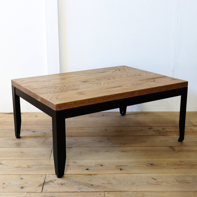 LWT-02極厚ホワイトオーク無垢材のローテーブル
