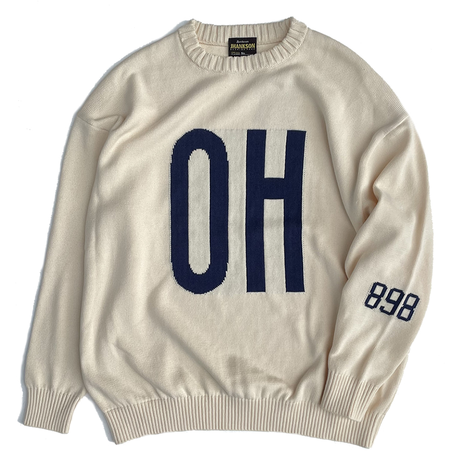 JHANKSON,ジャンクソン,ニット,クルーネックニット,トレーナー,ベースボール,メンズ