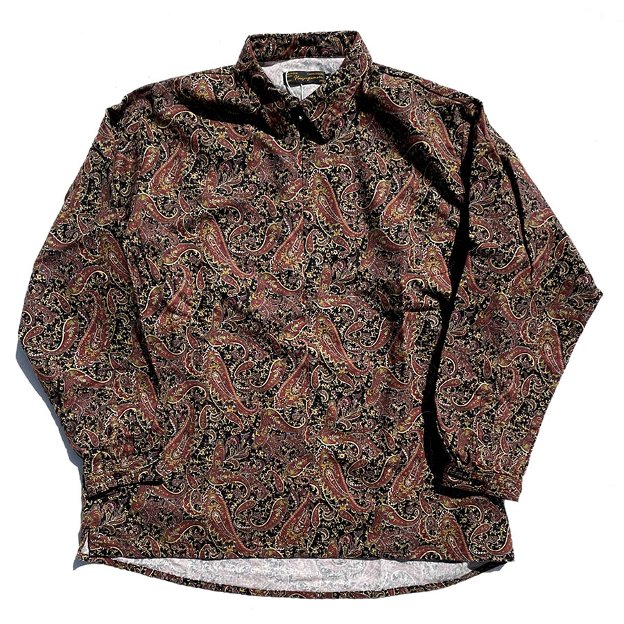NASNGWAM,ナスングワム,ビンテージペイズリー,ハーフジップシャツ