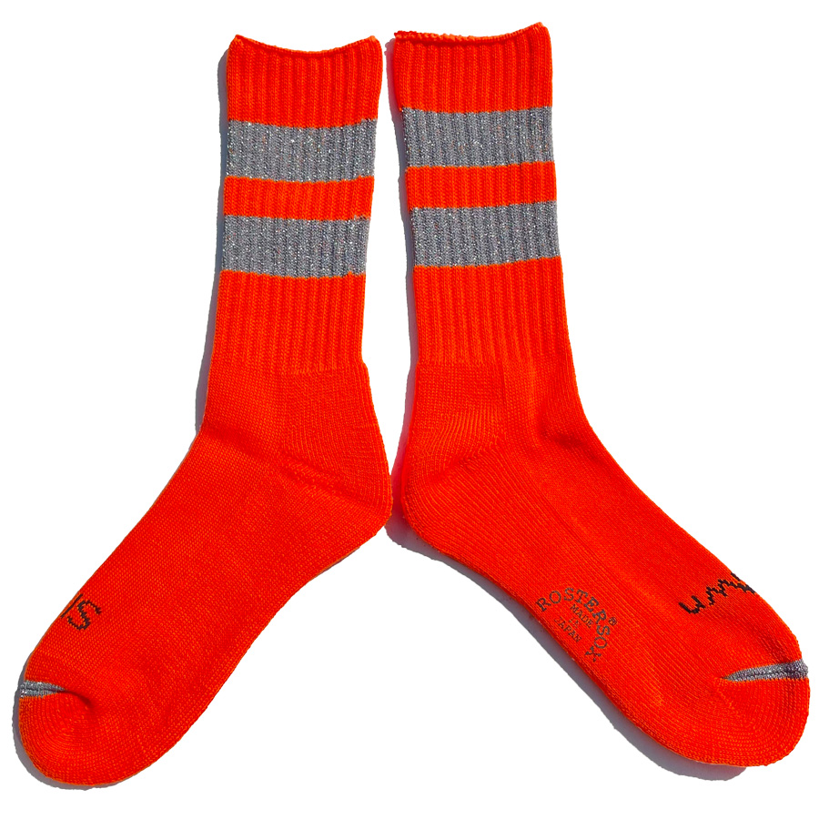 ROSTERSOX,ロスターソックス,靴下,ソックス,クルーソックス,ラインソックス,蛍光
