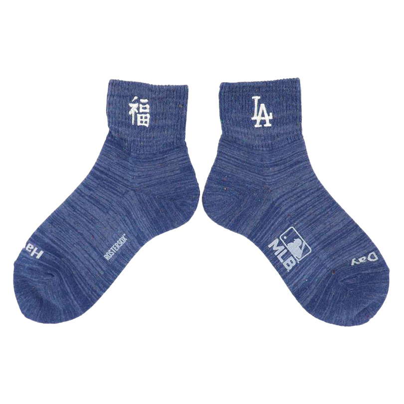 ROSTERSOX,ロスターソックス,靴下,ソックス,クルーソックス,ショート丈,MLB,メジャーリーグ,LA,ドジャース