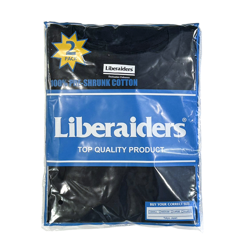 LIBERAIDERS,リベレイダース,パックTシャツ,2枚入り,半袖,アメリカ,メンズ
