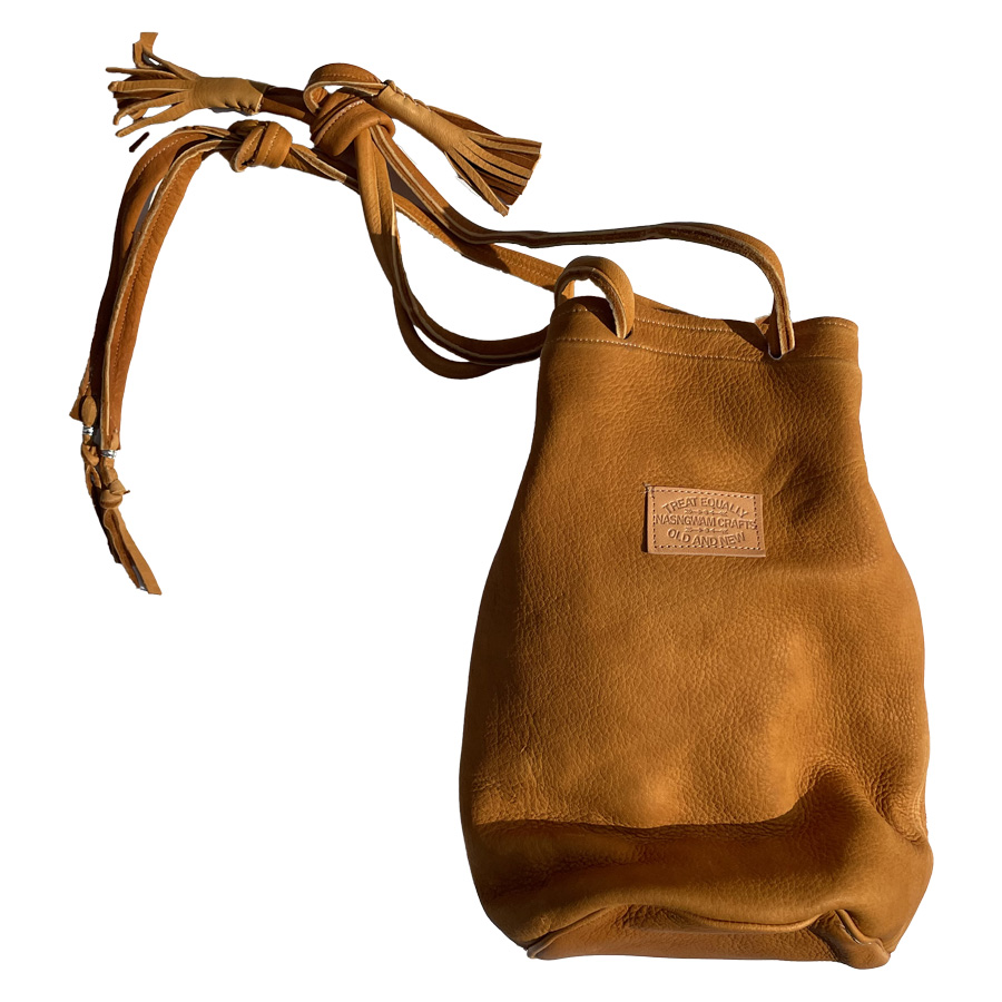 NASNGWAM,ナスングワム,レザーバッグ,ディアスキン,シンプル,無地,日本製,メンズ