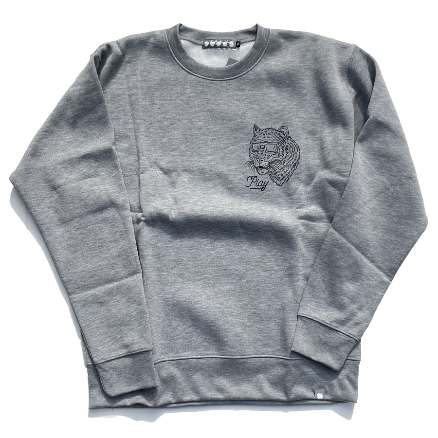 PLAYDESIGN,プレイデザイン,P01,プレイ,PLAY,スウェット,クルーネック,パーカー,トレーナー,裏起毛,スケート,スノボー
