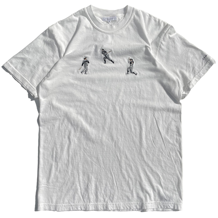 TAMANIWA,タマニワ,半袖Ｔシャツ,3HOMERUN,ホームラン,野球,刺繍