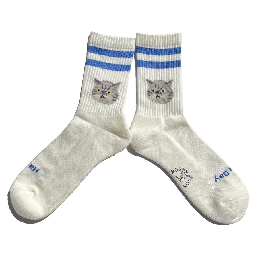 ROSTERSOX,ロスターソックス,靴下,ソックス,クルーソックス,CAT,猫