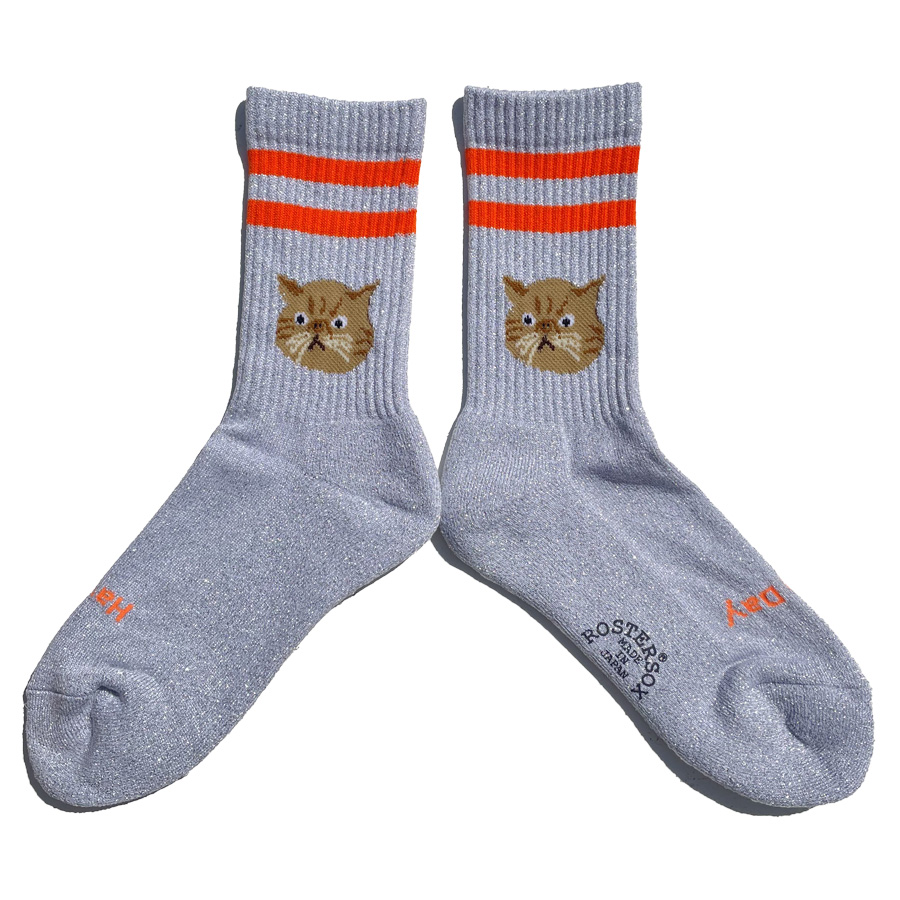 ROSTERSOX,ロスターソックス,靴下,ソックス,クルーソックス,CAT,猫