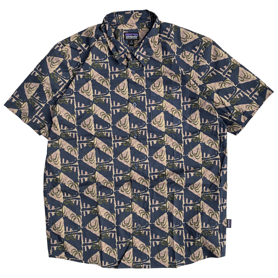 PATAGONIA,パタゴニア,半袖シャツ,52691,プリント,総柄,キャンプ,アウトドア