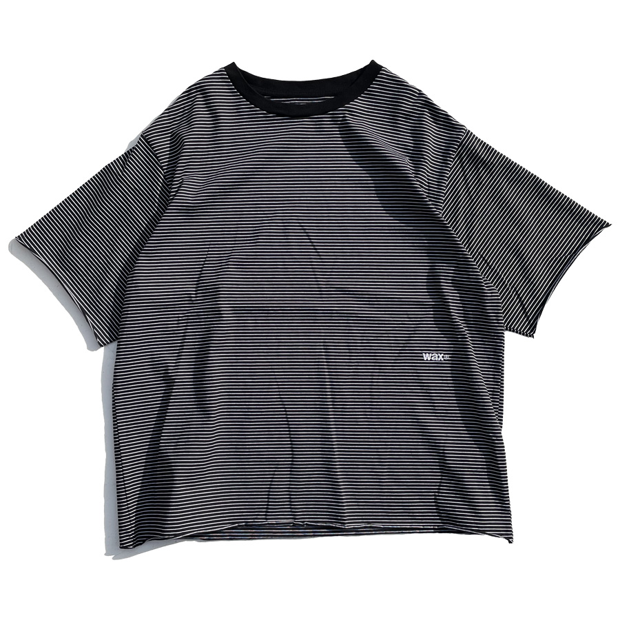 WAX,ワックス,THM,半袖Tシャツ,ロゴ,シンプル,カットオフ,ピンストライプ,定番