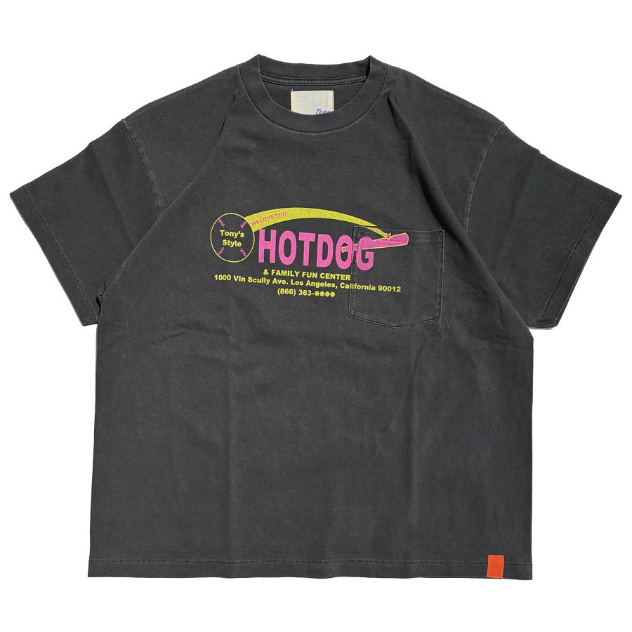 TonyTaizsun.トニータイズサン,Tシャツ,半袖シャツ,HOTDOG,POKCKET,ホットドッグ,ジャンクフード,野球