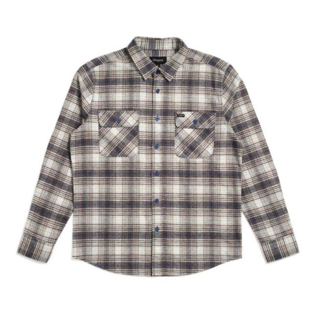 Brixton ブリクストン 長袖 フランネルシャツ Bowery L S Flannel Twilight Blue Twblu メンズ