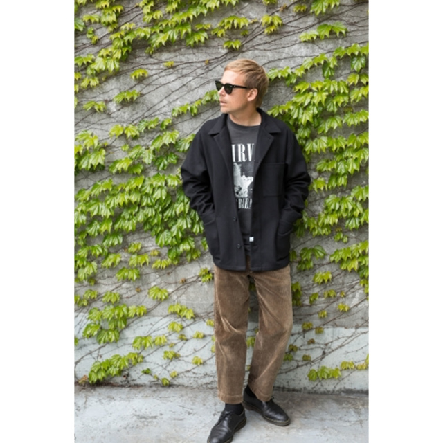 Wax ワックス The Hard Man ザハードマン メルトンジャケット Melton Jacket Black Wx 0113 メンズ