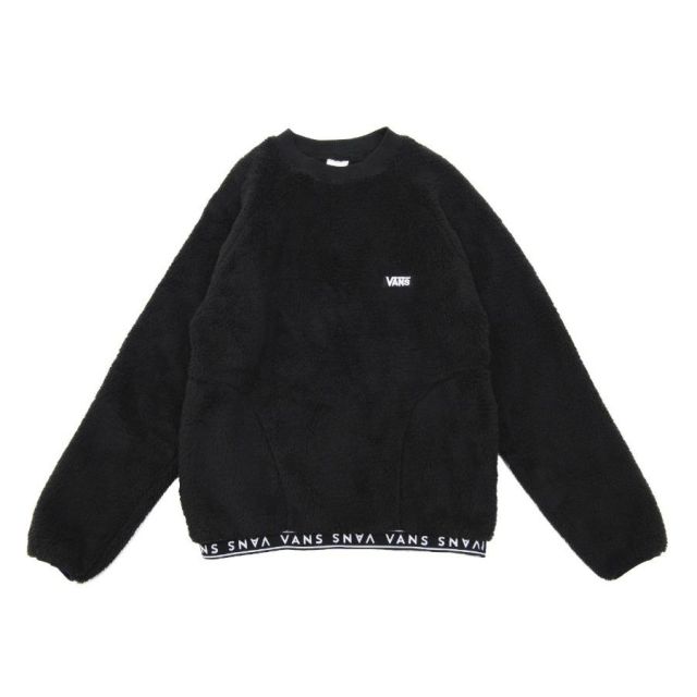 Vans バンズヴァンズ ボア フリース トレーナー Boa Pull Over Black 1k レディース
