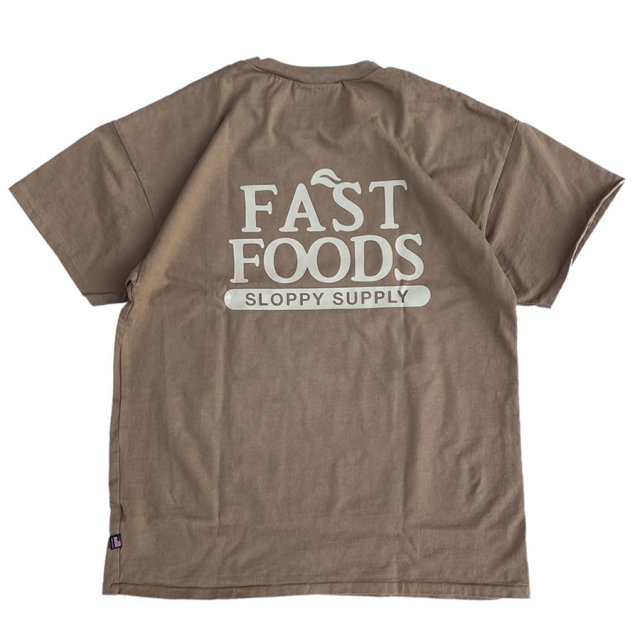 ＜SLOPPY＞FAST FOODS T-SHIRT/Tシャツ Ψ SLOPPY(スラッピー) / 半袖 Tシャツ / FAST FOODS TEE - SAND / メンズ