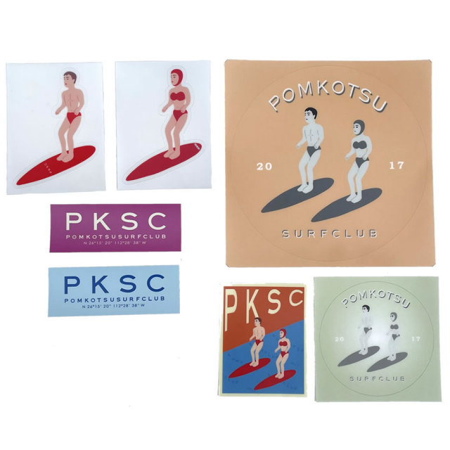 POMKOTSU SURF CLUB(ポンコツサーフクラブ)/ ステッカー / PKSC POMKOTSU SURF CLUB(ポンコツサーフクラブ)/ ステッカー / PKSC