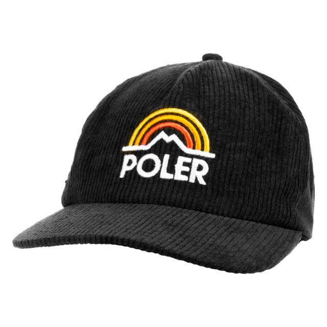 Poler Outdoor Stuff ポーラーアウトドアスタッフ スナップバックキャップ Mtn Rainbow Hat Black