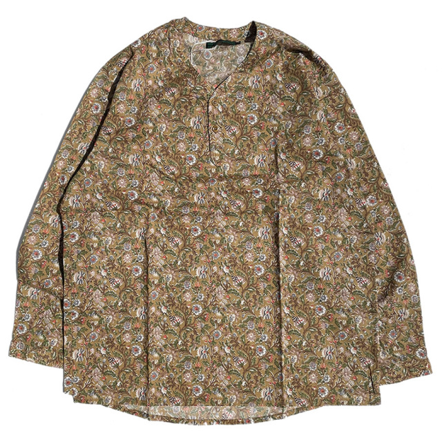 NASNGWAM,ナスングワム,デッドストック,ノーカラーシャツ,日本製,柄シャツ