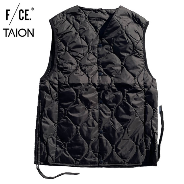 TAION BY F/CE. PACKABLE DOWN VEST - BLACK/ FSP09232U0002