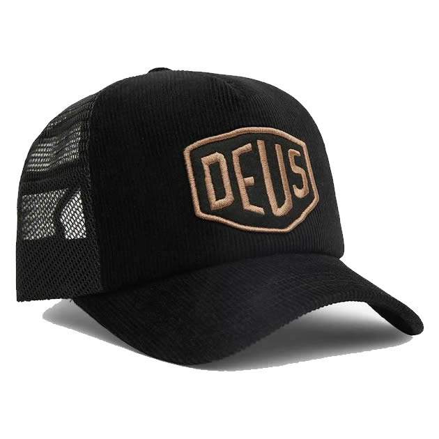 DEUS EX MACHINA ( デウスエクスマキナ ) / キャップ 帽子 / SHIELD CORD TRUCKER - BLACK /  DMF237016