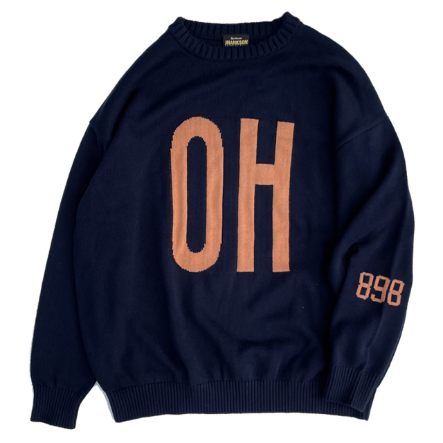 JHANKSON,ジャンクソン,ニット,クルーネックニット,トレーナー,ベースボール,メンズ