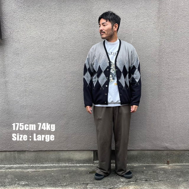 BURLAP OUTFITTER / フリースカーディガン / ARGYLE FLEECE CARDIGAN