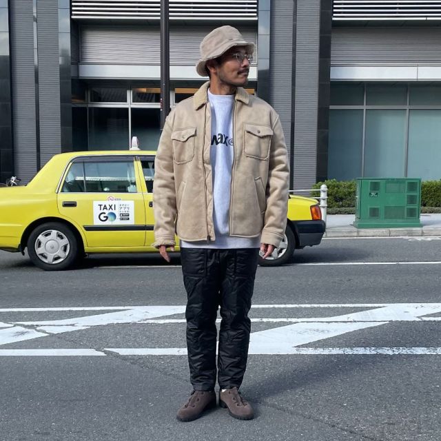 BRIXTON / ムートンジャケット / DURHAM R VEGAN SHEARLING JKT - SAND