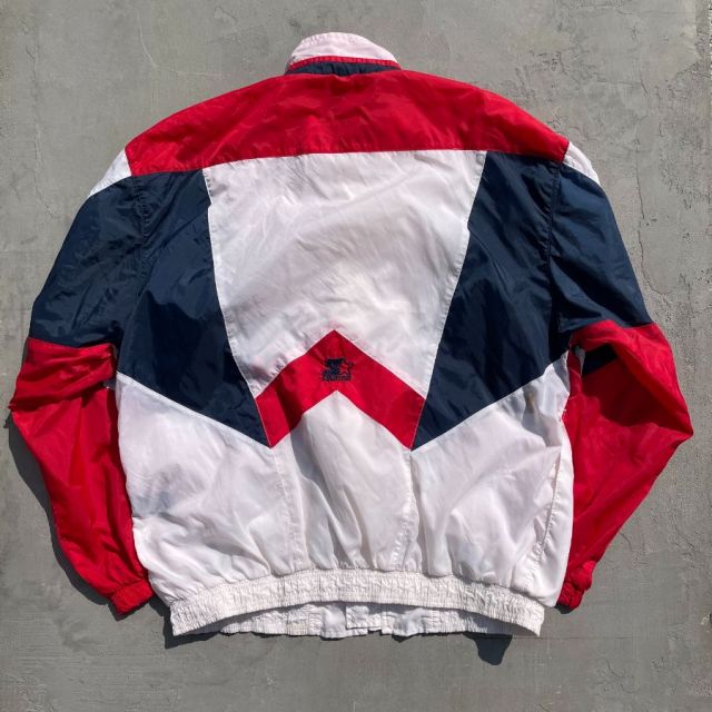 USED] CLEVELAND INDIANS NYLON JAKCET - L / MLB ナイロンジャケット