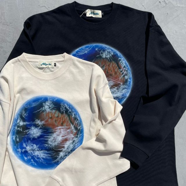 NASNGWAM,ナスングワム,長袖Tシャツ,日本製,ロンT,地球,EARTHLSTEE
