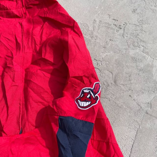 古着,USED,MLB,メジャーリーグ,CLEVELANDINDIANS,クリーブランドインディアンス,ハーフジップジャケット
