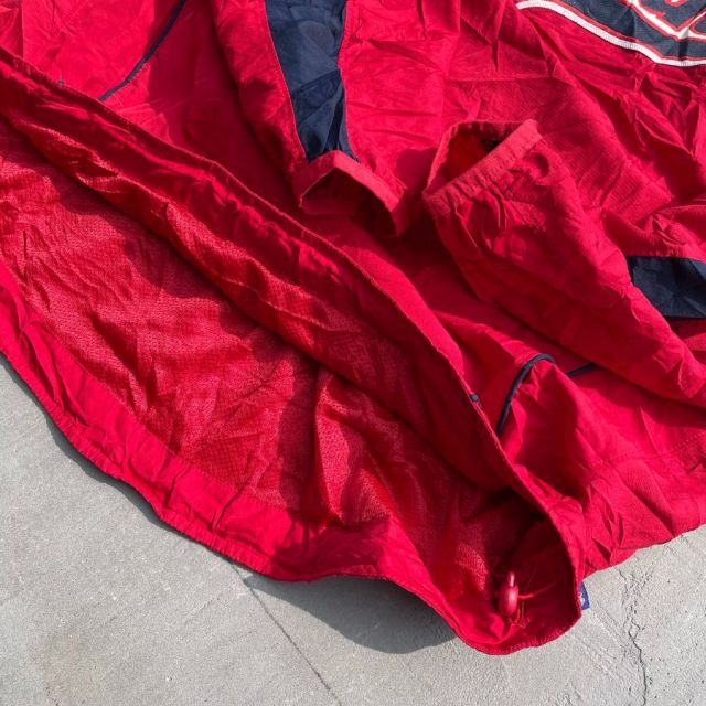 USED] CLEVELAND INDIANS HALF ZIP STRETCH JAKCET - M / MLB ハーフ