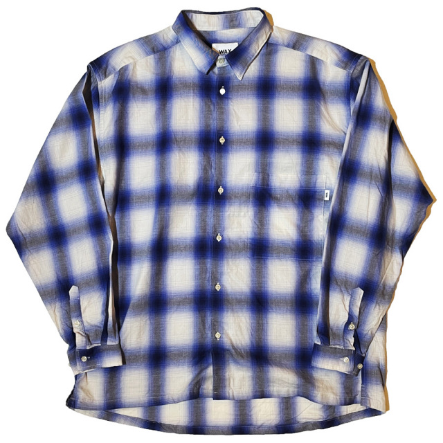 WAX(ワックス) / オンブレチェックシャツ / OMBRE CHECK SHIRTS - BLUE 