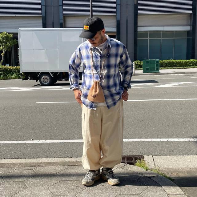 WAX(ワックス) / オンブレチェックシャツ / OMBRE CHECK SHIRTS - BLUE 