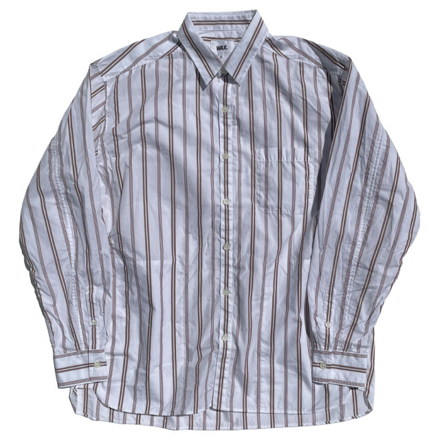 WAX(ワックス) / ポケットシャツ / STRIPE POCKET SHIRTS - BROWN / WX 