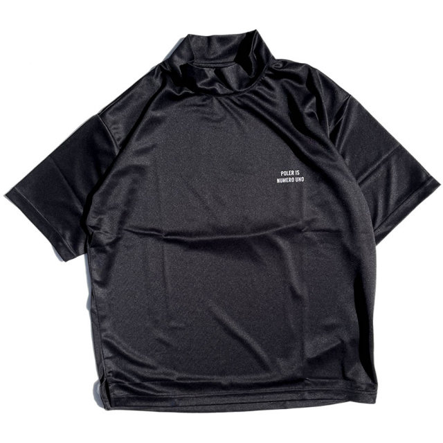 POLER ポーラー 2WAY DRY MOCK TEE (S) POLeR OUTDOOR STUFF / ドライ Tシャツ / FURRY FONT QUICK DRY