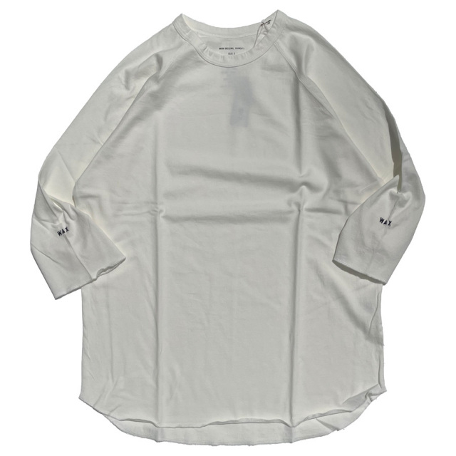 WAX(ワックス) / 七分袖Tシャツ / 3/4 SLEEVE CUT SAW - WHITE / WX 