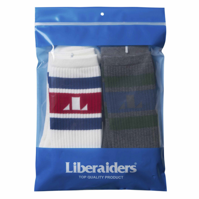 LIBERAIDERS,リベレイダース,2足組ソックス,靴下,2-PACKLINESOCKS,789112403 ,通販,店舗,大阪