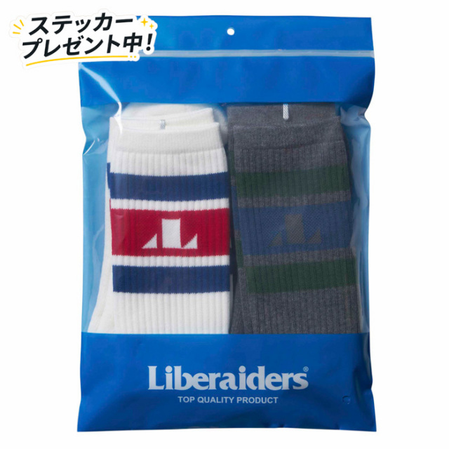 LIBERAIDERS,リベレイダース,2足組ソックス,靴下,2-PACKLINESOCKS,789112403 ,通販,店舗,大阪