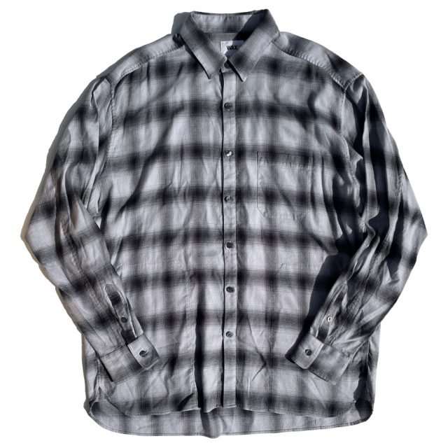WAX Shaggy ombre check 大人しく shirts M 完売品 THM