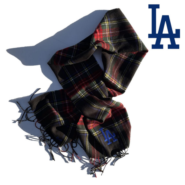 INFIELDERDESIGN,マフラー,MLB,メジャーリーグ,日本製,LADODGERS,ロサンゼルスドジャース