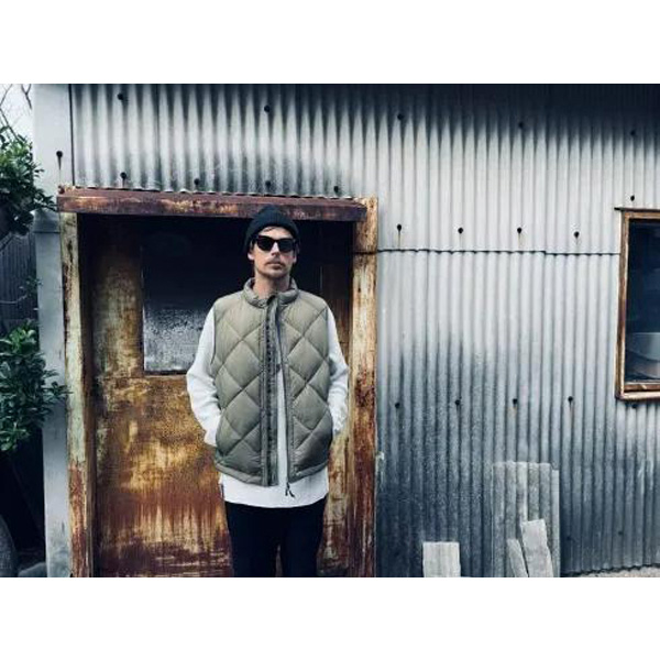 WAX(ワックス) / 中綿ベスト / Puff vest - KHAKI / WX-0390 / メンズ THM