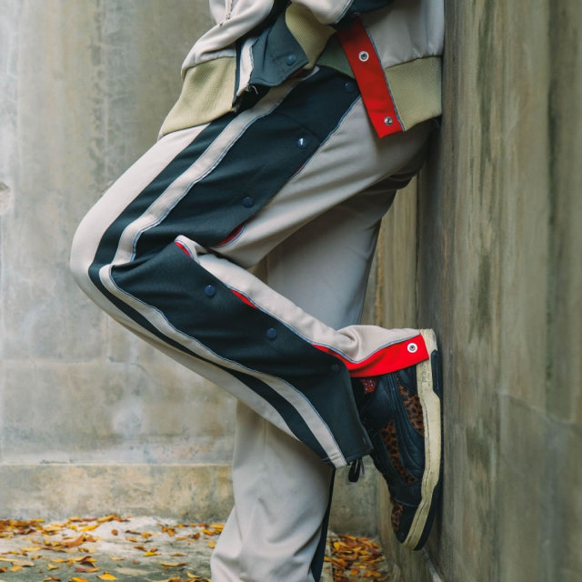 IMPRESTORE インプレストア / バスケットジャージパンツ (ブルー) IMPRESTORE インプレストア / WARREN | BASKET JERSEY PANTS