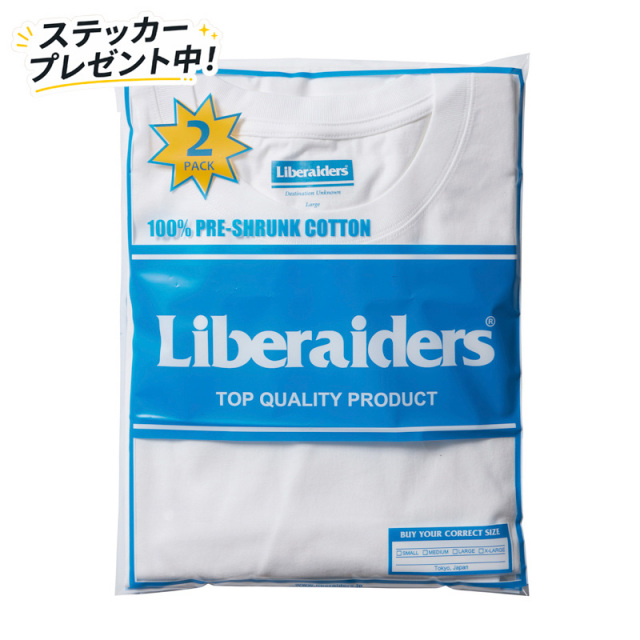 LIBERAIDERS,リベレイダース,パックTシャツ,2枚入り,半袖,アメリカ,メンズ