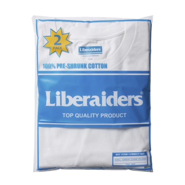 LIBERAIDERS,リベレイダース,パックTシャツ,2枚入り,半袖,アメリカ,メンズ